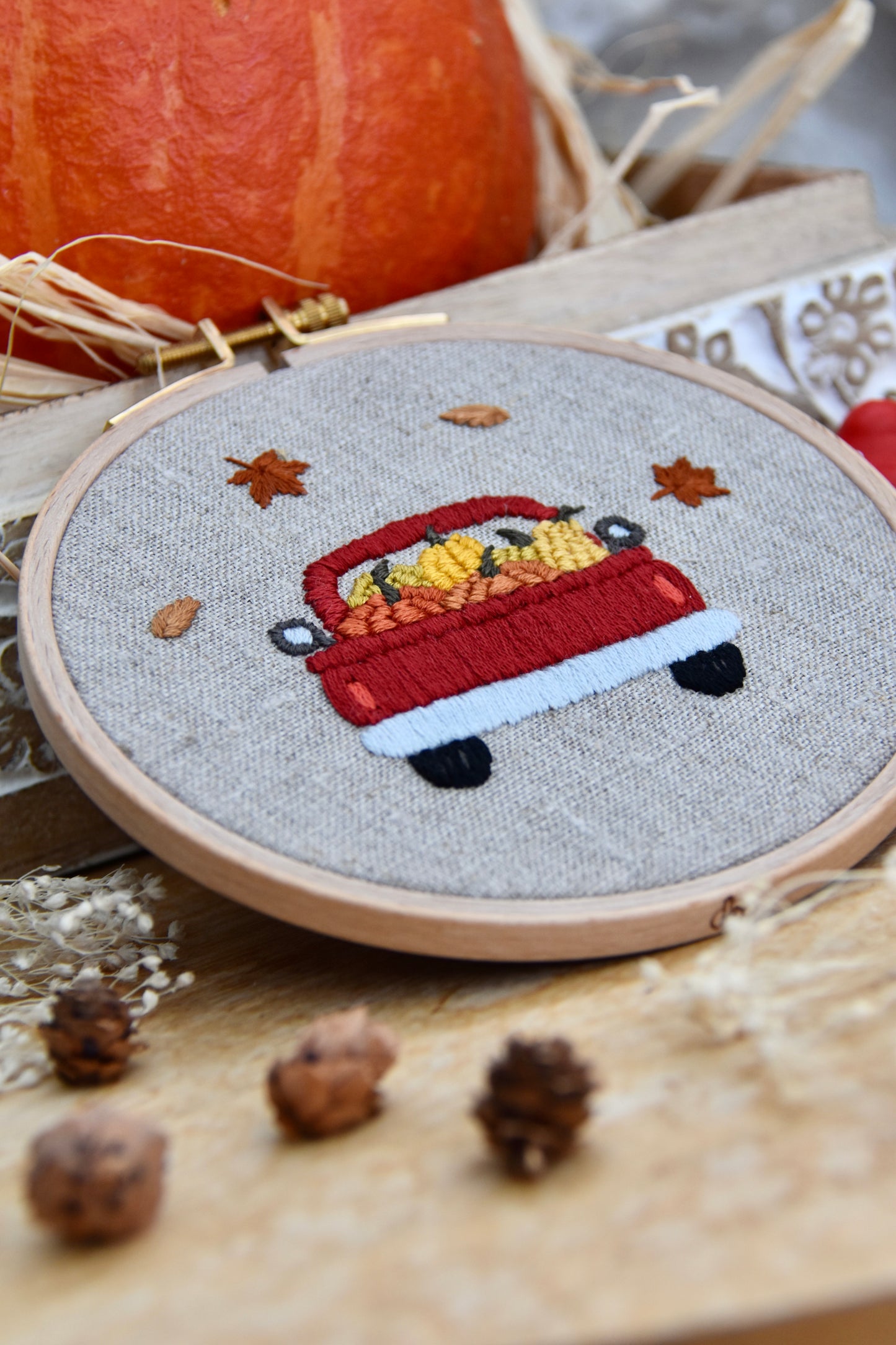 Broderie décorative pick up d'automne