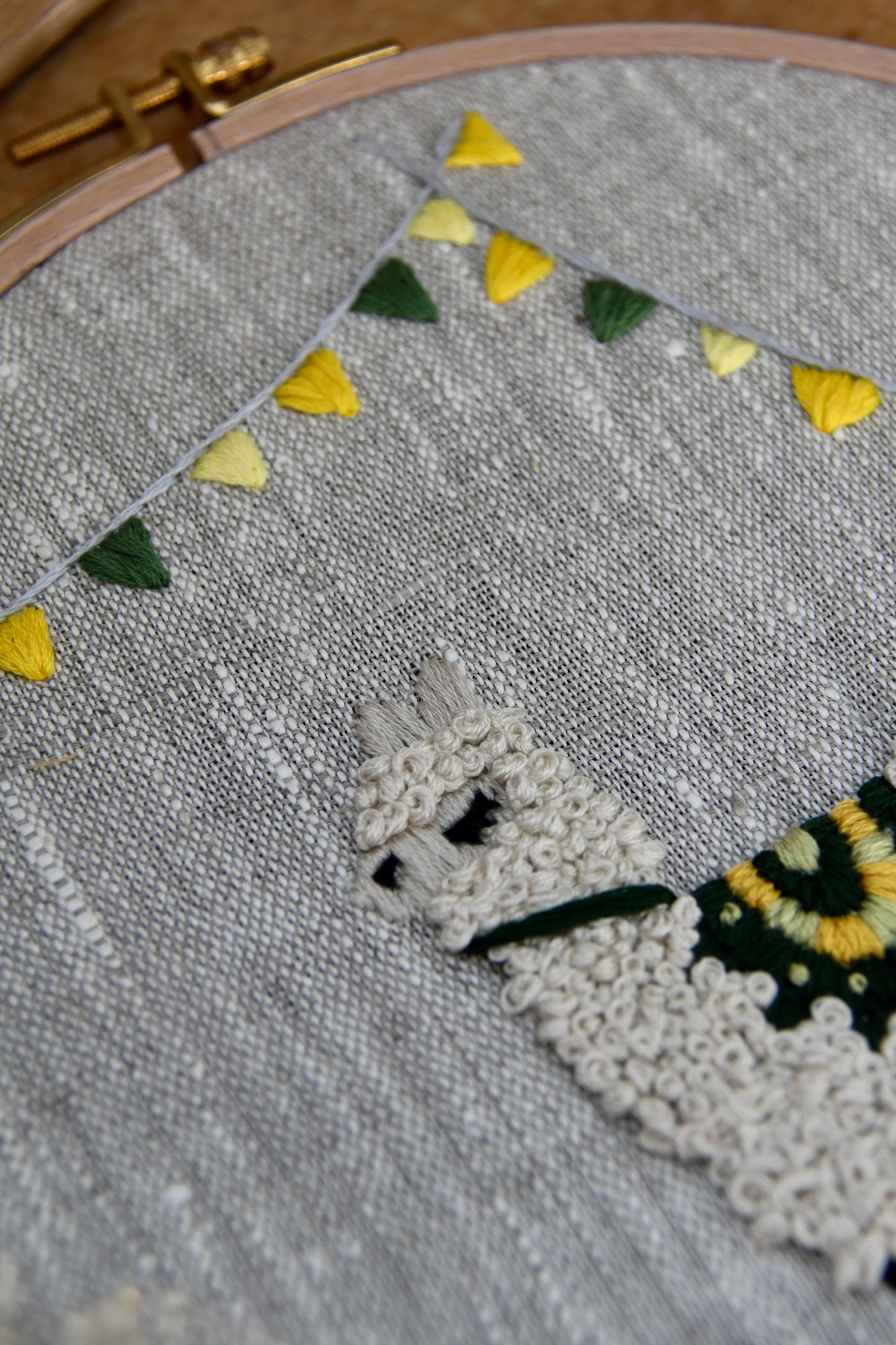 Broderie décorative Thomas le Lama