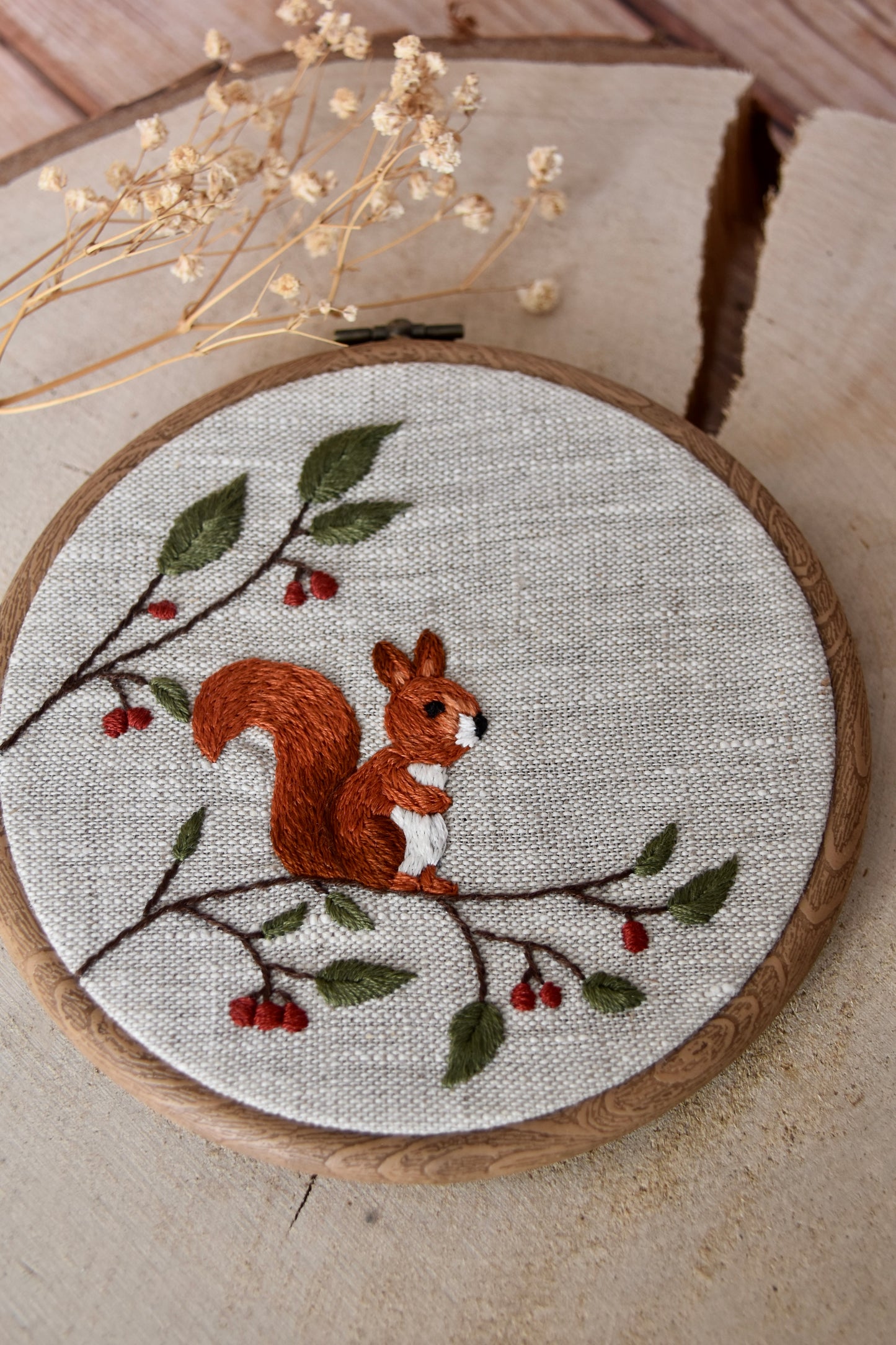 Broderie décorative Mireuil l'écureuil