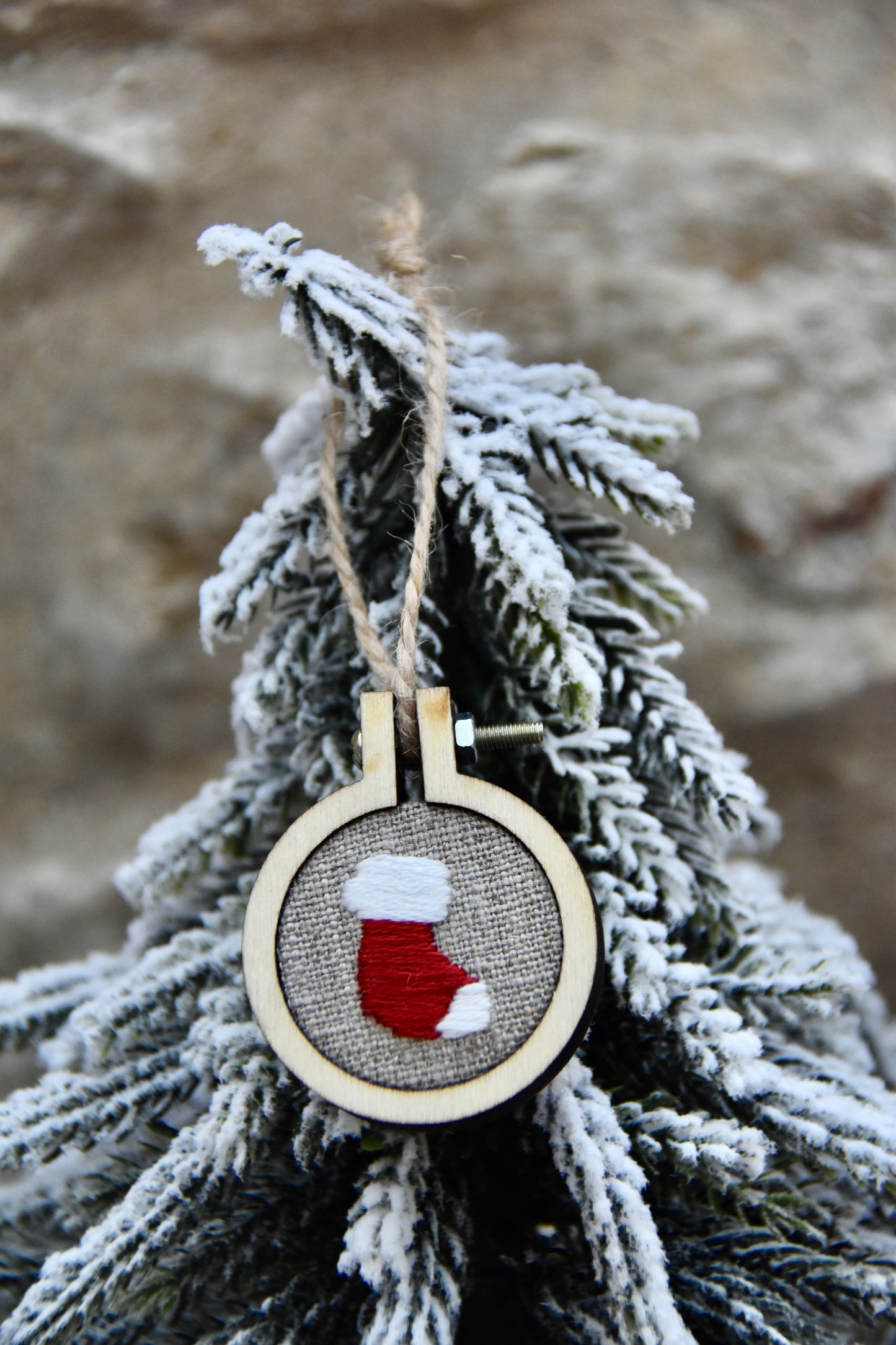 Décorations mini broderies de Noël (Lot de 4)