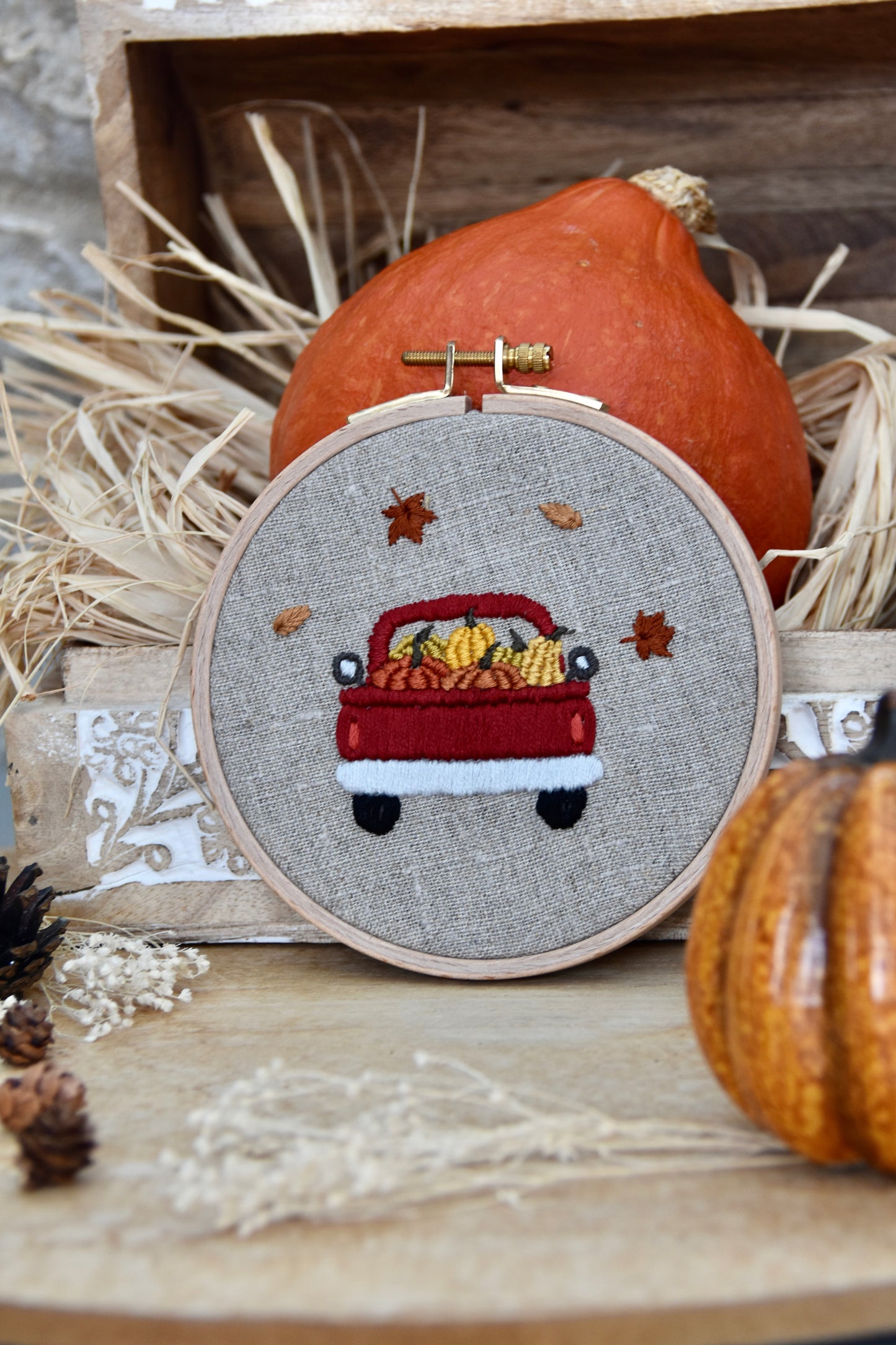 Broderie décorative pick up d'automne