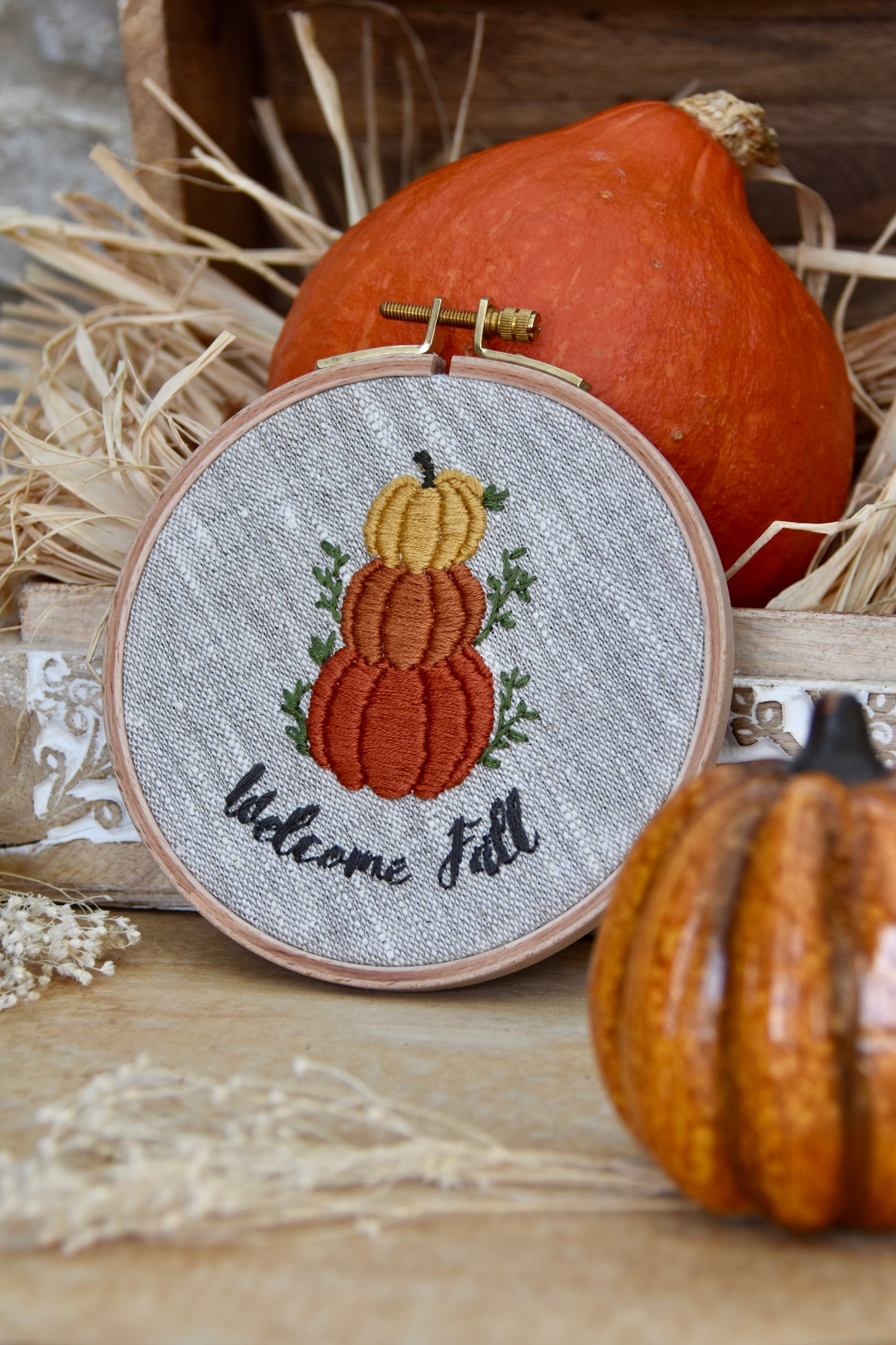 Broderie décorative Automne -  Welcome Fall