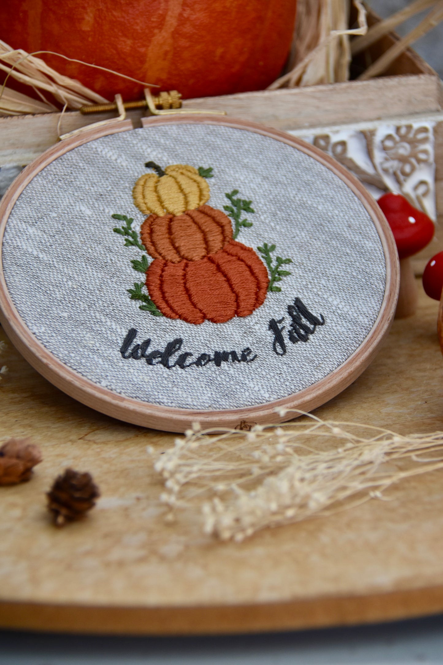 Broderie décorative Automne -  Welcome Fall
