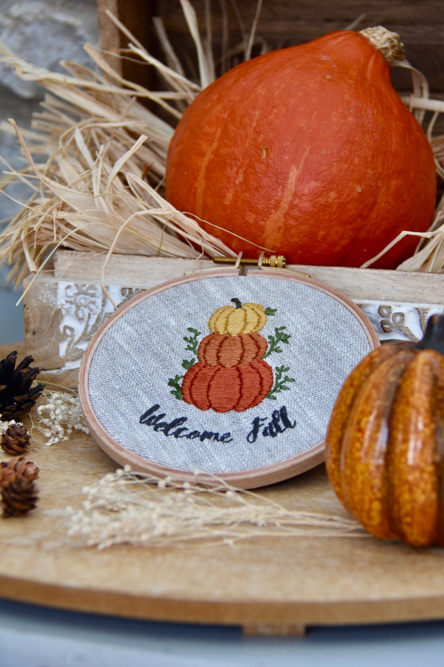 Broderie décorative Automne -  Welcome Fall