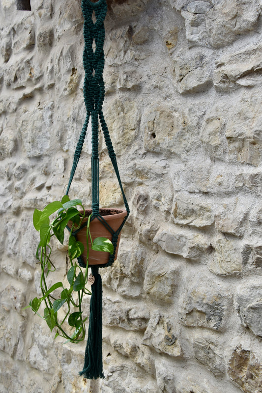 Suspension en macramé pour plantes