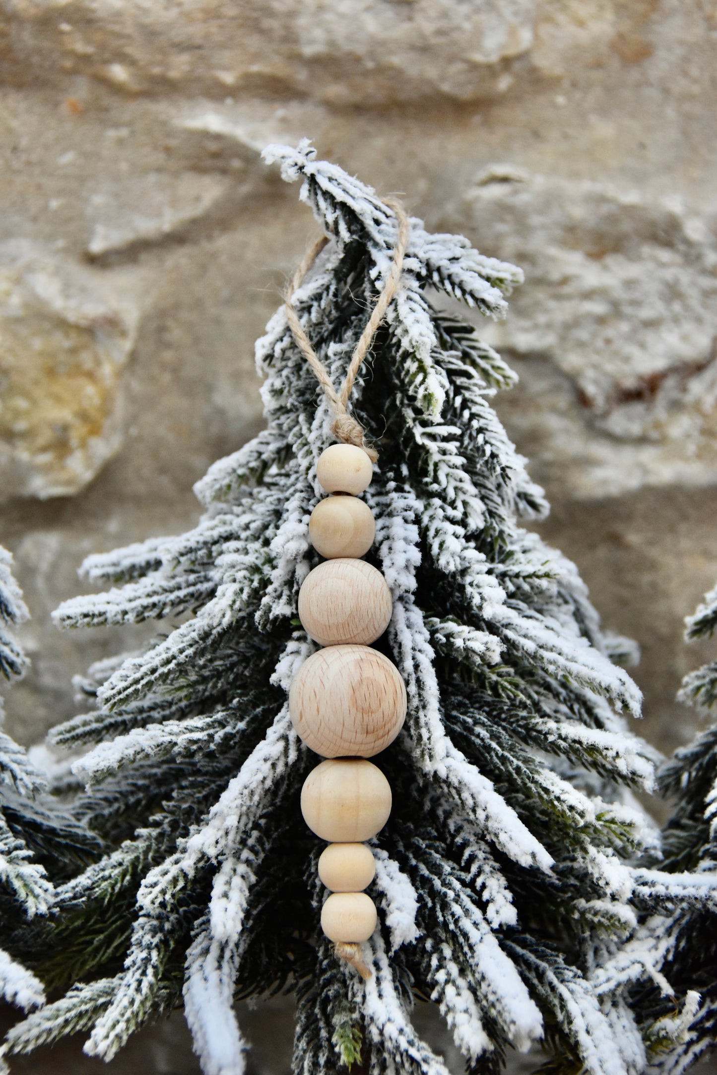 Décorations de Noël en macramé et bois (Lot de 4)