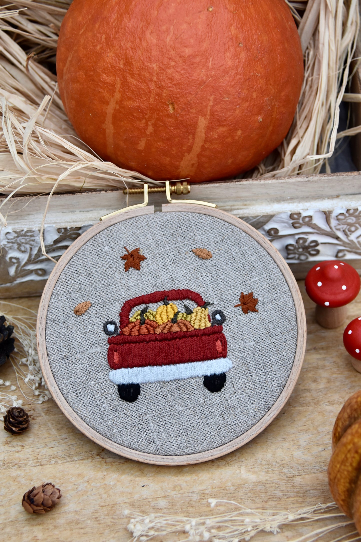 Broderie décorative pick up d'automne